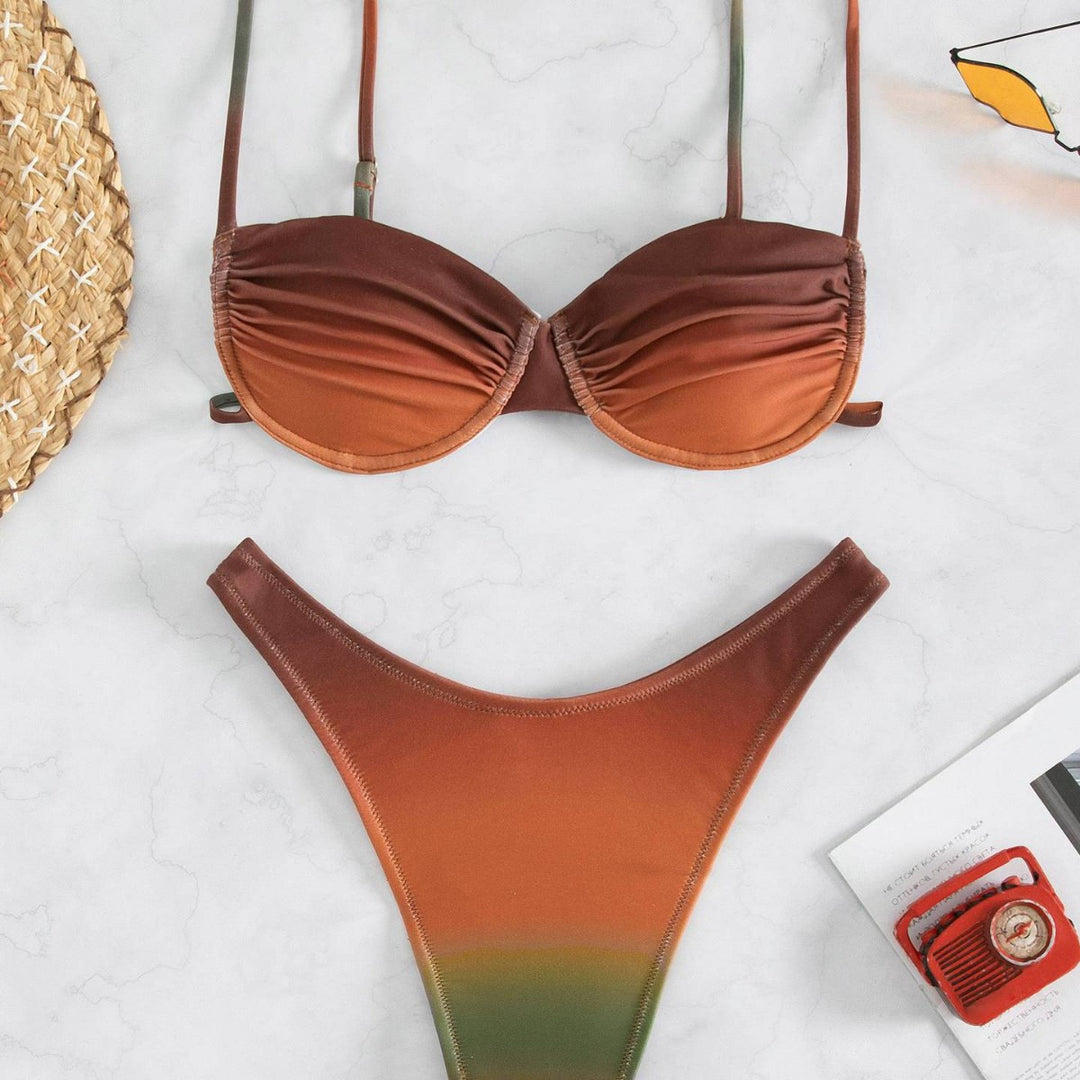 Damen Push-Up Bikini mit innovativem Farbverlauf R&B
