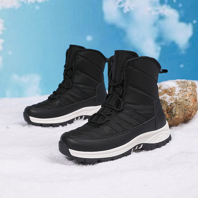 Damen gefütterte Winterstiefel mit rutschfester Sohle und elastischem Schnellschnürsystem R&B