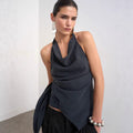 Damen Elegantes Wickeltop mit asymmetrischem Saum R&B