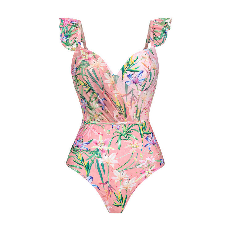 Damen Bikiniset mit eleganten, langen transparenten Ärmeln R&B