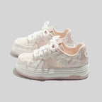 Damen Sneakers im sportlichen Style mit dekorativem Sternen-Muster und atmungsaktiven Obermaterialien