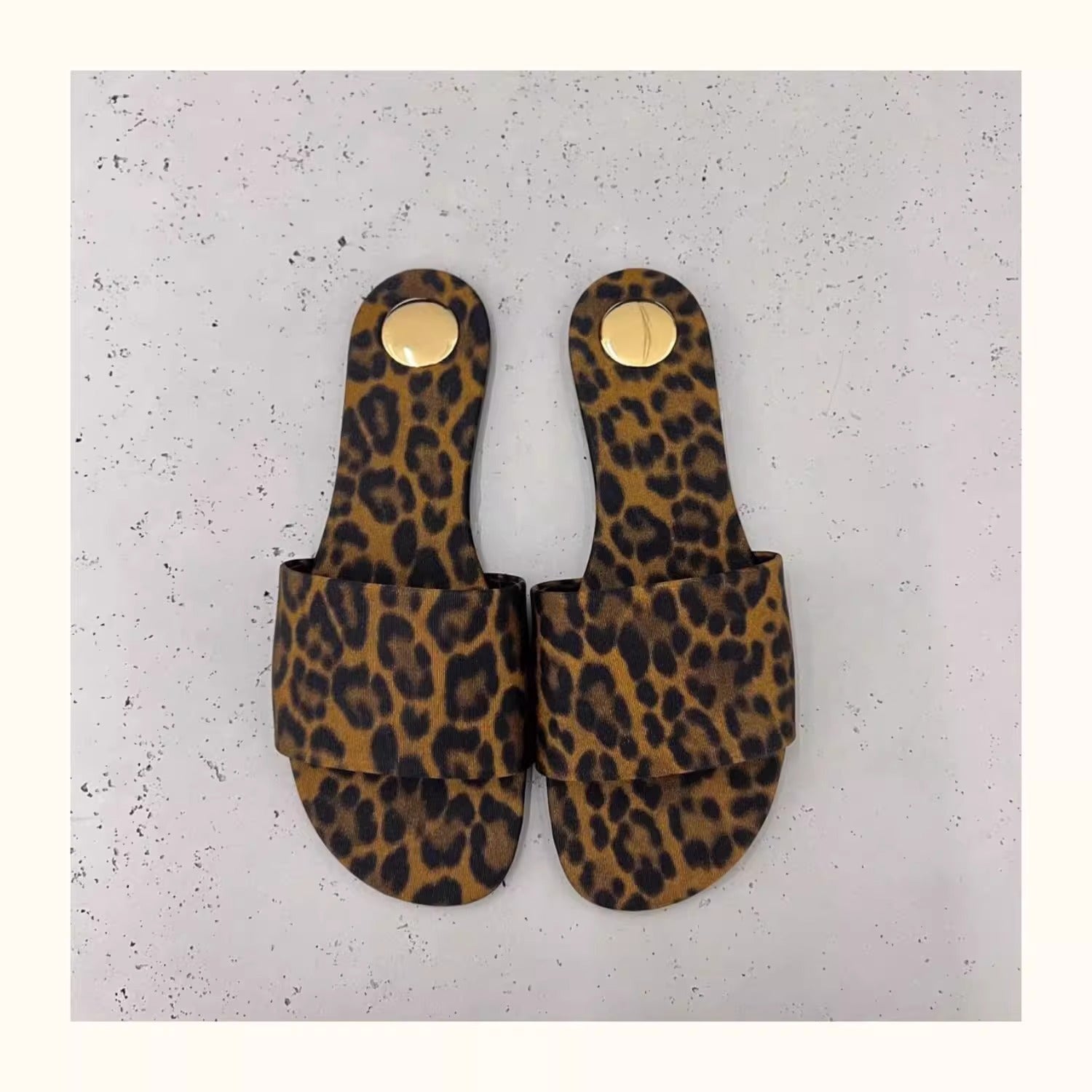 Damen Zehentrenner-Sandalen mit animalischem Print und elegantem Riemendesign R&B