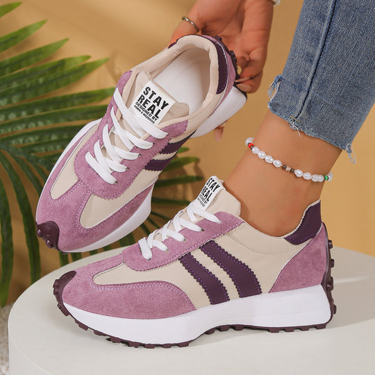 Damen sportliche Sneaker im Retro-Design mit atmungsaktiven Materialien R&B