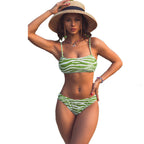 Damen Triangel-Bikini mit unterstützenden Trägern und hohem Beinausschnitt R&B