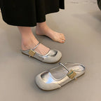 Damen elegante Ballerinas mit modischem Riemchen und komfortabler Innensohle R&B
