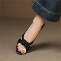Damen elegante Knöchelriemen-Sandalen mit Schleifenverzierung R&B