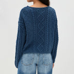 Damen Strickpullover mit amerikanischem Flaggen-Design