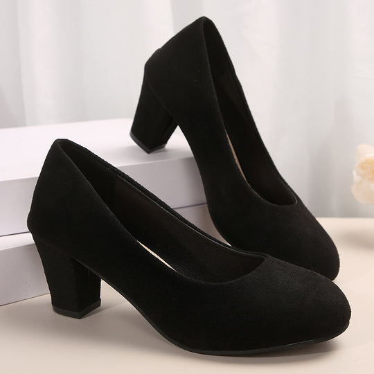 Damen elegante Pumps mit bequemem Blockabsatz R&B