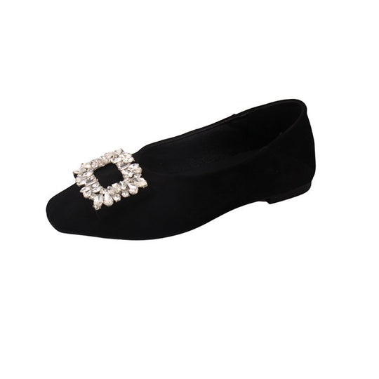 Damen elegante Ballerinas mit funkelnden Strass-Applikationen R&B