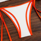Damen Bikini-Set mit verstellbaren Trägern und raffinierten Knoten R&B