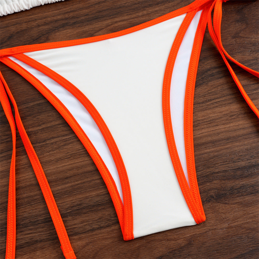 Damen Bikini-Set mit verstellbaren Trägern und raffinierten Knoten R&B