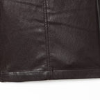 Damen Kunstleder Shorts mit elastischem Bund und modischen Details R&B