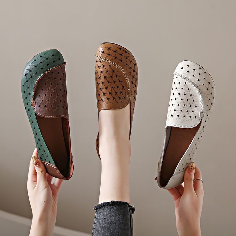 Damen Elegante und bequeme Ballerinas mit atmungsaktiver Oberflächenstruktur