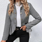 Damen Chic Tailored Blazerjacke mit asymmetrischem Saum und Knopfdetails R&B