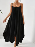 Damen Fließendes Maxikleid mit asymmetrischem Saum R&B