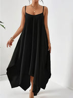 Damen Fließendes Maxikleid mit asymmetrischem Saum R&B