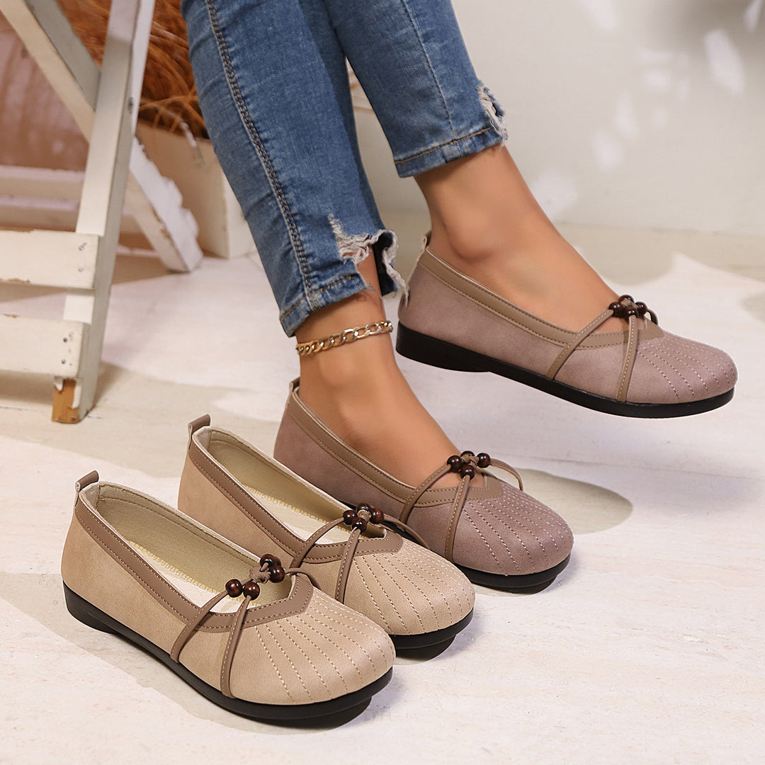 Damen schicke Ballerinas mit dekorativer Schleifen-Applikation R&B