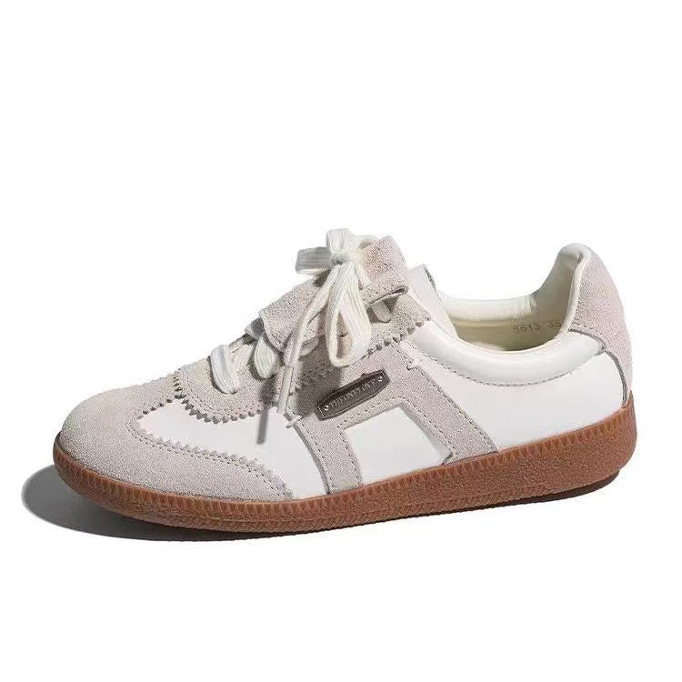 Damen Sportliche Sneaker mit Leder- und Wildlederkombination R&B