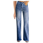 Damen Flared Jeans im Retro-Look mit hohem Bund R&B