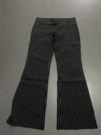 Damen elegante Schlaghose mit vertikalen Streifen R&B