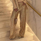 Damen Glitzernde Palazzo-Hose R&B