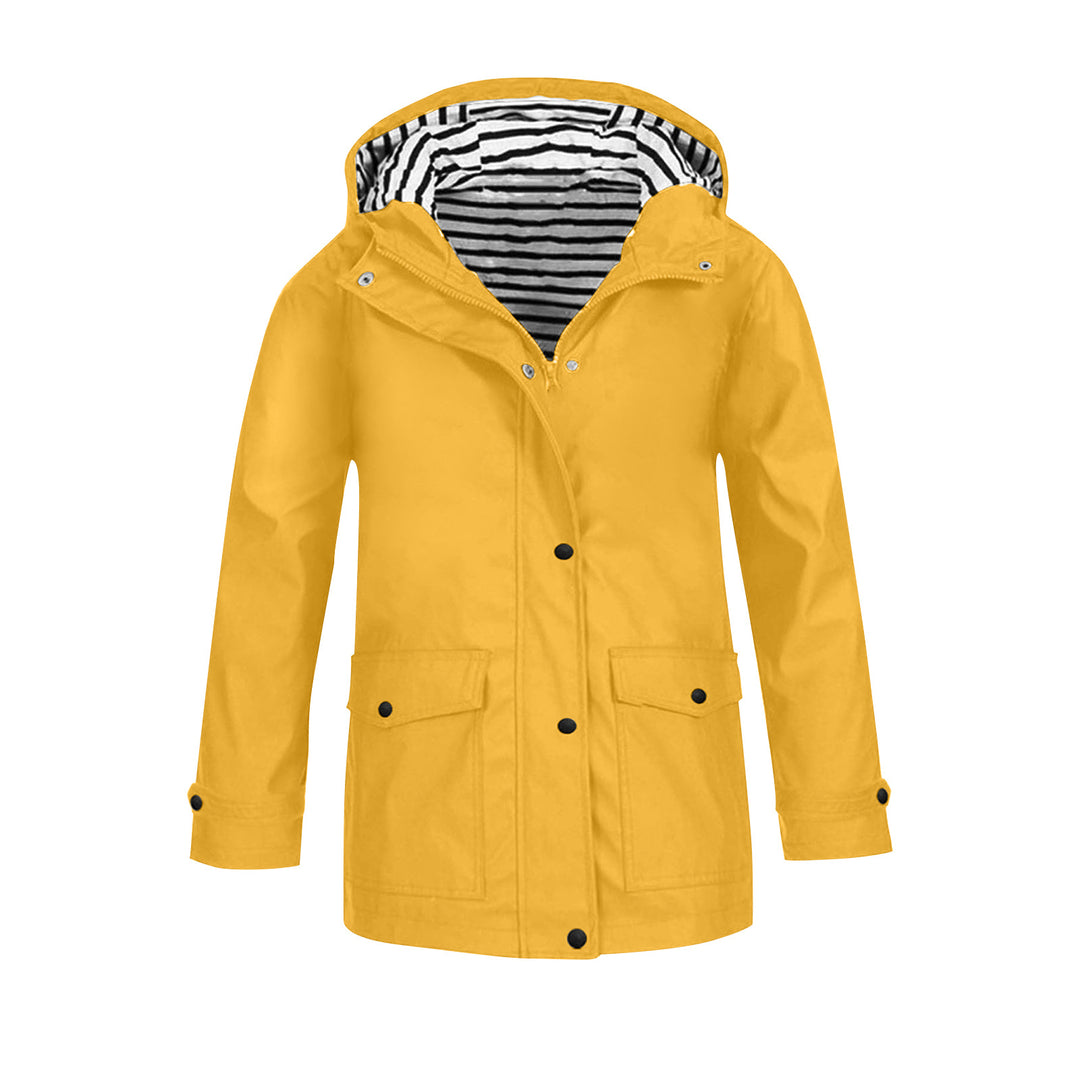 Damen wetterfeste Parkajacke mit praktischen Taschen und verstellbarem Kapuzenkragen R&B