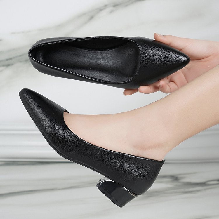 Damen Spitze Pumps mit niedrigem Blockabsatz und eleganter Form R&B