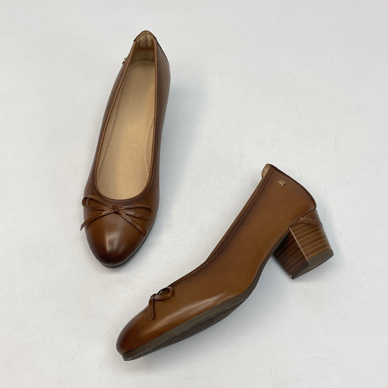 Damen Elegante Ballerinas mit modischem Schleifen-Detail R&B