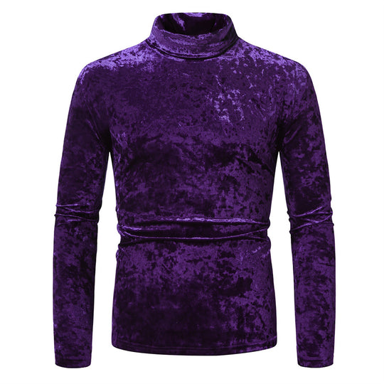 Herren Samt-Rollkragenpullover mit elegantem Design R&B