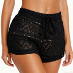 Damen gehäkelte Strandshorts R&B