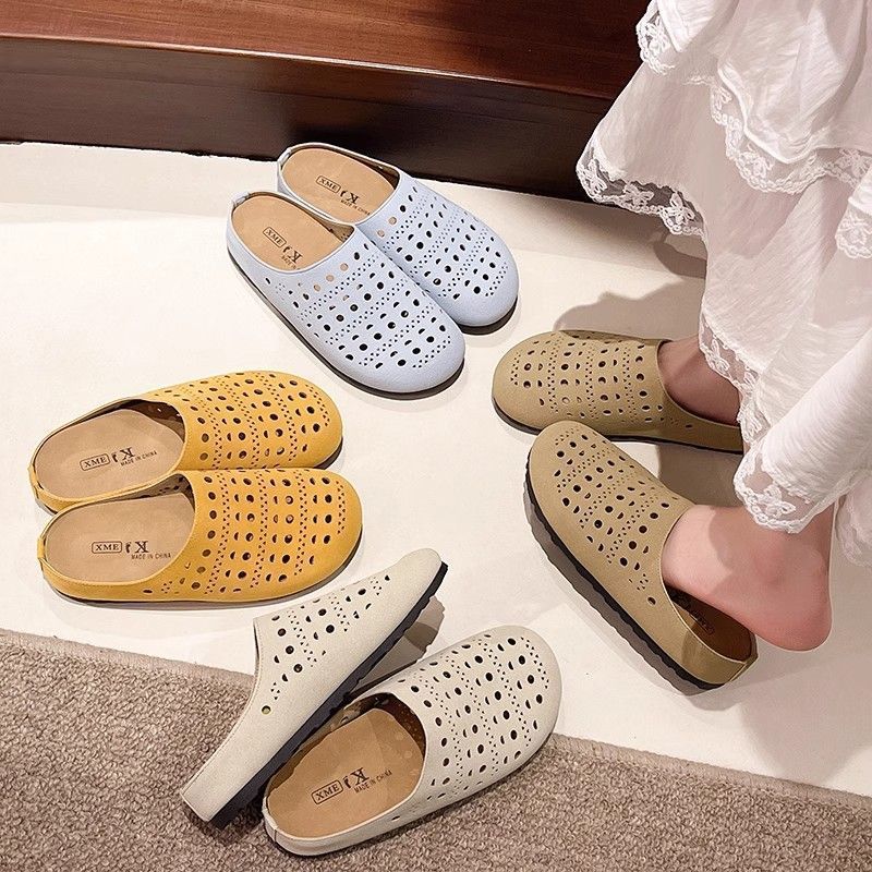 Damen Bequeme Clogs mit luftigen Aussparungen und rutschfester Sohle