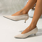 Damen Elegante Pumps aus hochwertigem Veloursleder mit geschmeidiger Form