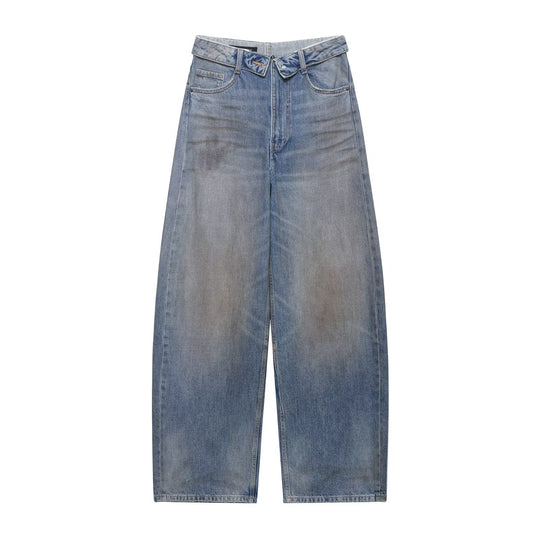 Damen Destroyed Jeans im lässigen Baggy-Stil R&B