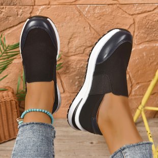 Damen sportliche Slip-Ons mit dämpfender Sohle und elastischem Riemendesign R&B