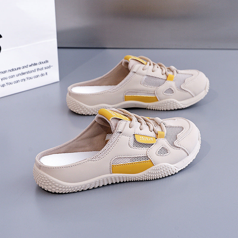 Damen Slip-On Sneakers mit atmungsaktiver Mesh-Oberfläche und rutschfester Sohle R&B