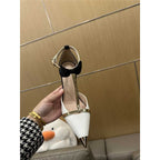 Damen elegante Slingback High Heel Pumps mit dekorativem Riemendesign R&B