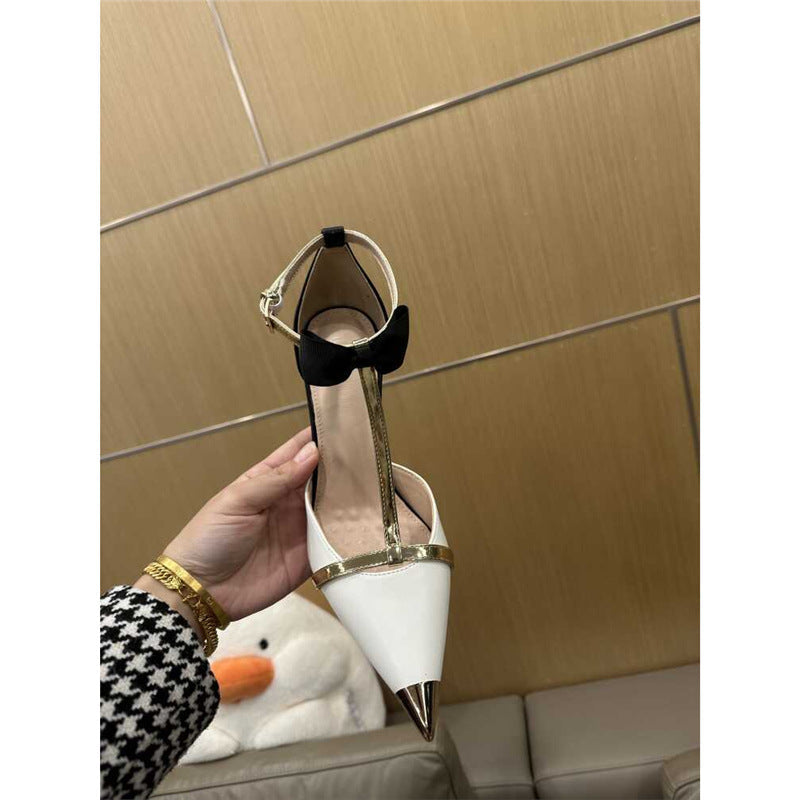 Damen elegante Slingback High Heel Pumps mit dekorativem Riemendesign R&B