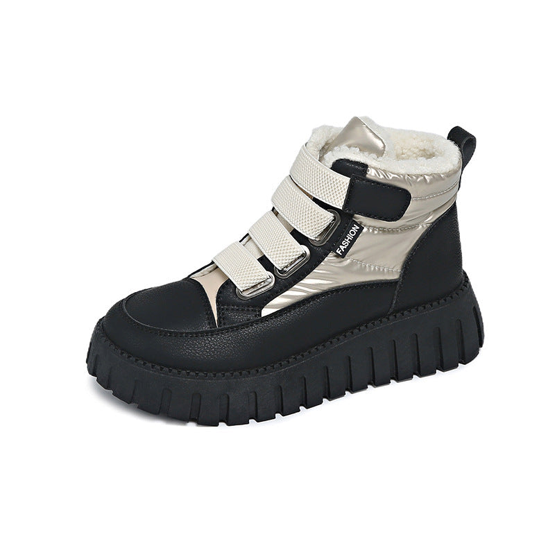 Damen modische High-Top Sneakers mit isolierendem Innenfutter und praktischen Klettverschlüssen R&B