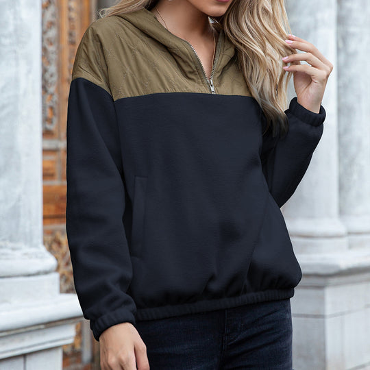 Damen kuschelige Fleecejacke mit Kapuze und praktischen Taschen R&B