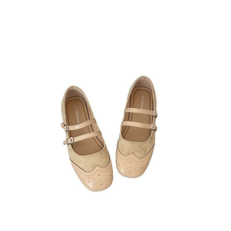 Damen Ballerinas mit doppeltem Riemen und elegantem Design R&B