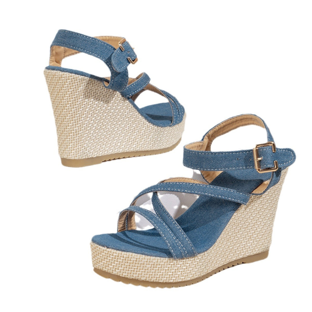 Damen Wedge-Sandalen mit verstellbarem Riemendesign und komfortabler Plattformsohle R&B