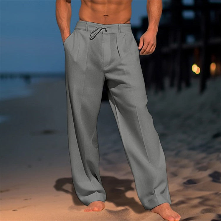 Herren weite Sommerhose mit elastischem Bund und praktischen Taschen R&B
