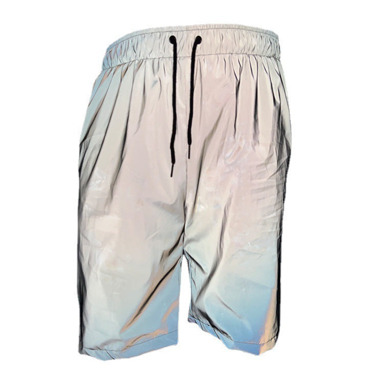 Damen Sportliche Shorts mit reflektierendem Effekt und elastischem Bund R&B