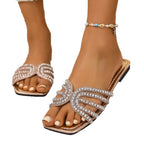 Damen Glamouröse Riemchen-Sandalen mit funkelnden Strassdetails R&B