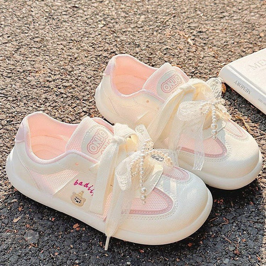 Damen Sportliche Sneaker mit modischem Spitzenelement und atmungsaktiver Oberfläche R&B