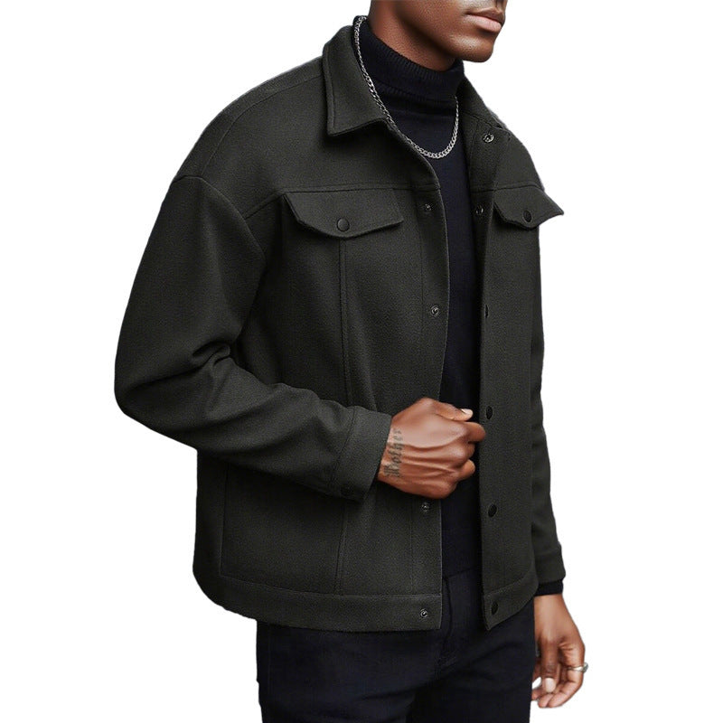 Herren weiche und modische Overshirtjacke R&B