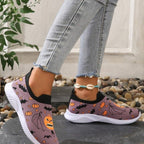 Damen Freizeitschuhe mit Halloween-Motiv und rutschfester Sohle R&B