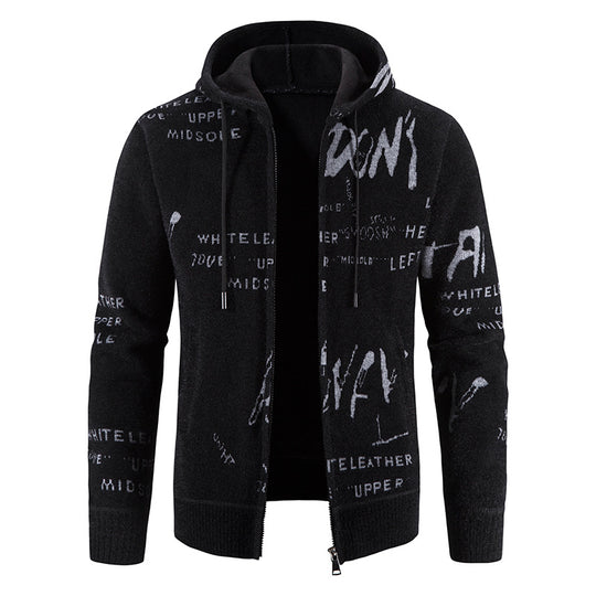 Herren modische Kapuzenjacke mit kreativem Print R&B