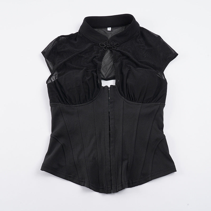 Damen Taillenkorsett mit transparenten Einsätzen und eleganten Details R&B