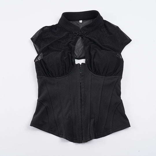 Damen Taillenkorsett mit transparenten Einsätzen und eleganten Details R&B